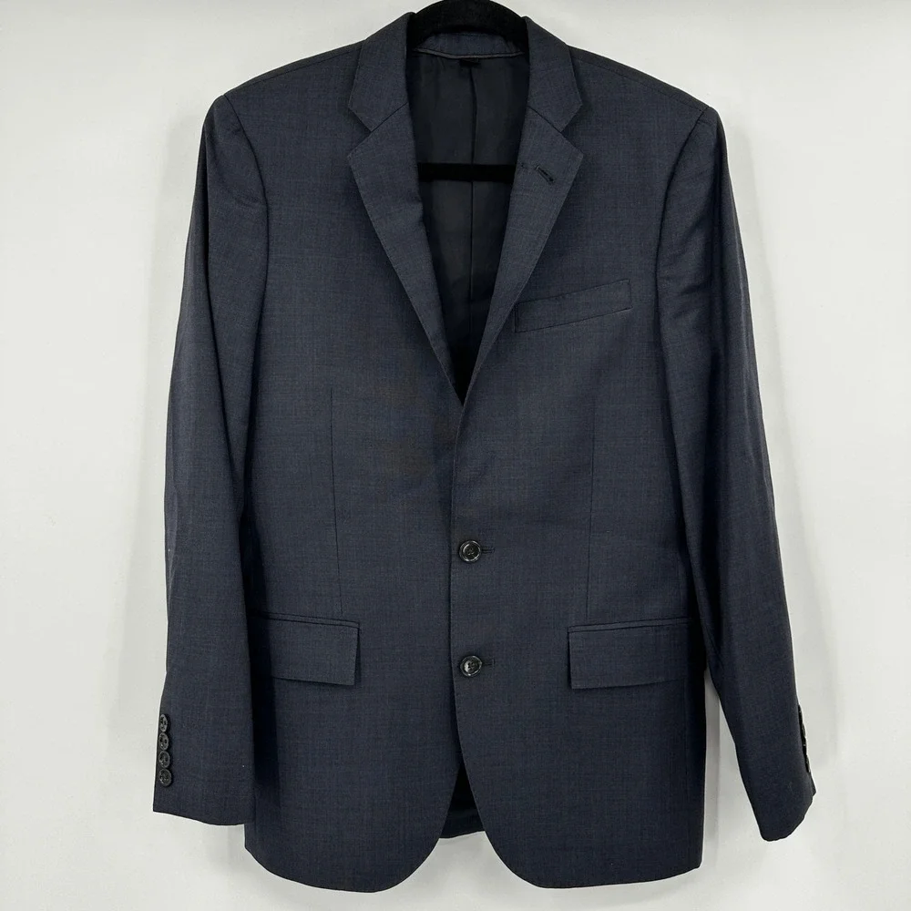 J Crew Ludlow Tollegno 1900 Wool‎ Blend Italian Suit Sport Blazer Men 36S Gray